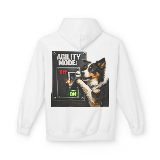 Agility Hoodie — "Agility Mode: On" Border Collie Dog Training Sweatshirt