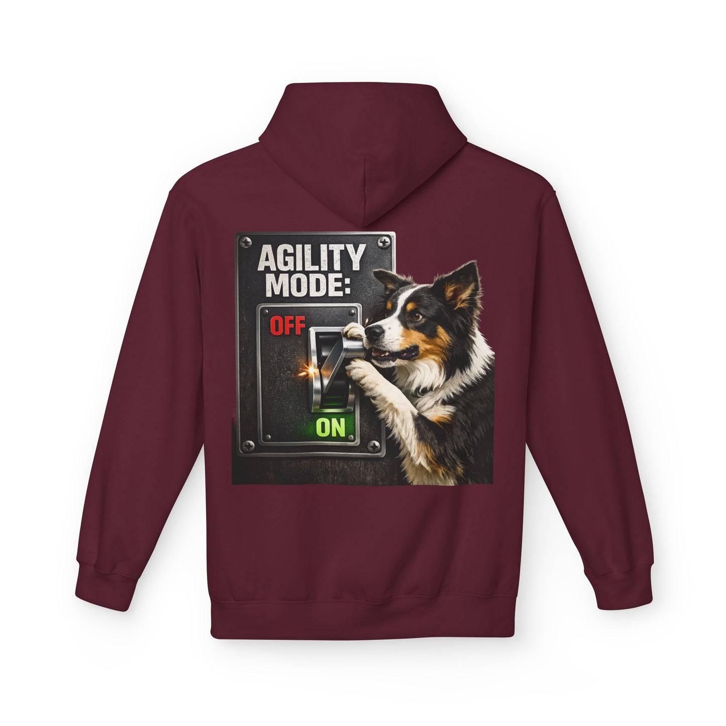 Agility Hoodie — "Agility Mode: On" Border Collie Dog Training Sweatshirt